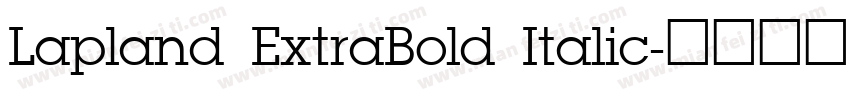 Lapland ExtraBold Italic字体转换